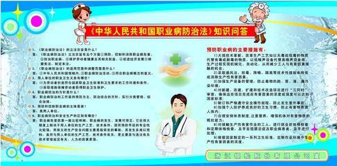 《中華人民共和國職業病防治法》知識問答展板 專業宣傳，守護健康